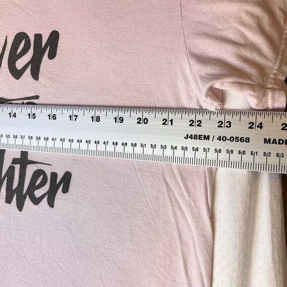 Cold Crush Women T-shirt size 1X Pink Short Sleeve A Lover And Fighter Cancer - Picture 3 of 9